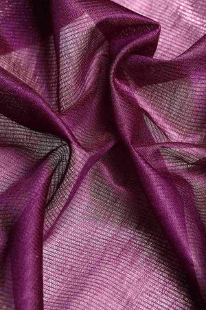 Purple Art Silk Block Saree