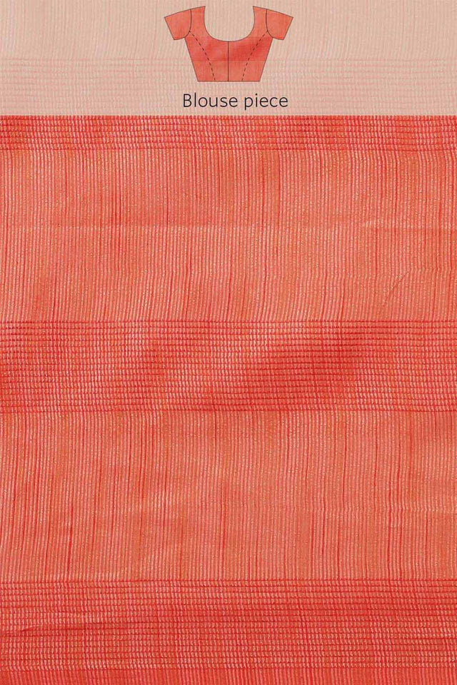 Buy Art Silk Woven Saree in Red Online - Zoom Out
