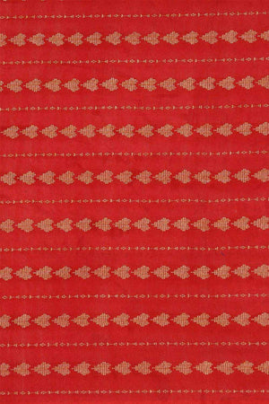 Buy Silk Blend Zari Woven Saree in Red Online - Front