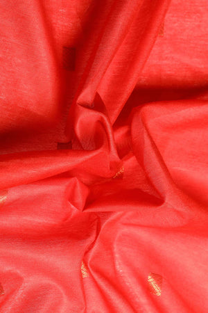 Red Art Silk Block Saree