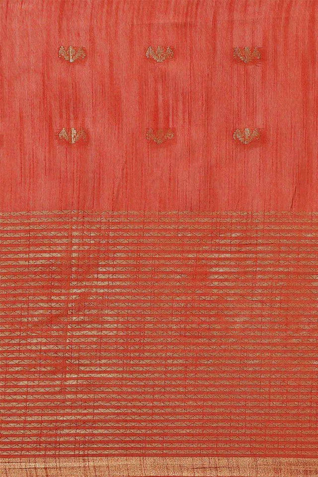 Buy Blended Silk Zari Woven Saree in Red Online - Front