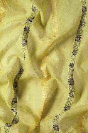 Green Cotton Block Saree