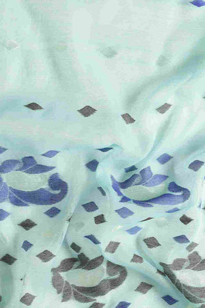 Green Jamdani Block Saree