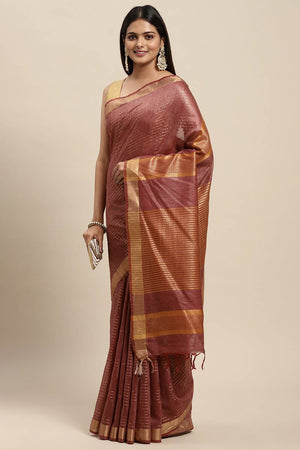 Maroon Art Silk Indian Saree