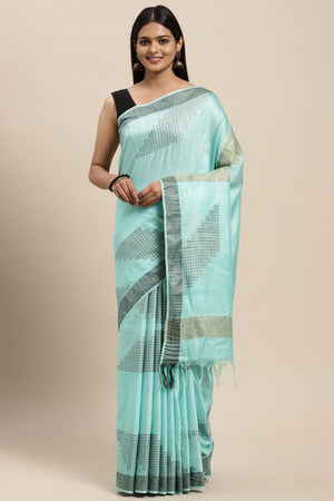 Blue Art Silk Indian Saree