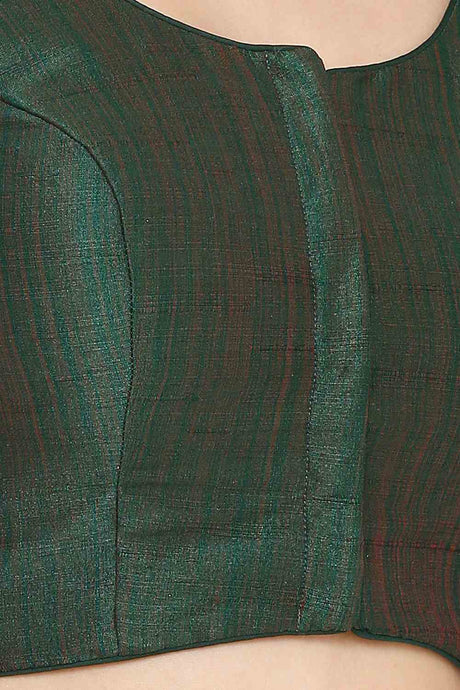 Buy  Solid Blouse in Dark Green
