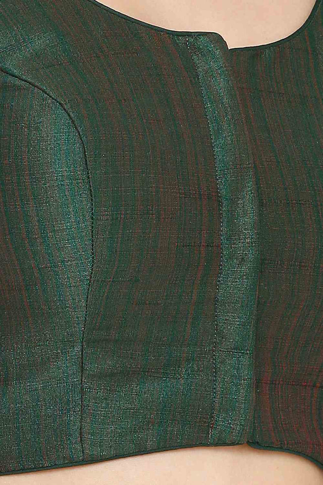 Buy  Solid Blouse in Dark Green