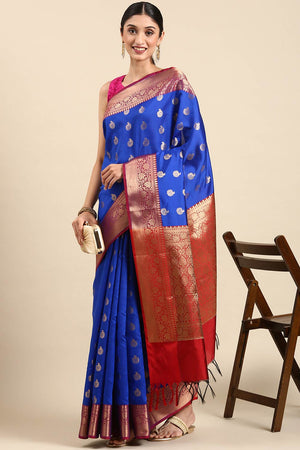 Blue Art Silk Indian Saree