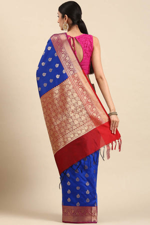 Blue Art Silk Indian Saree