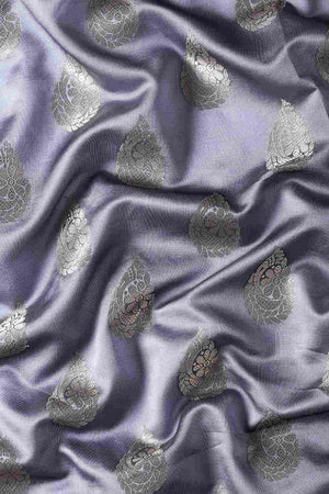 Grey Art Silk Block Saree