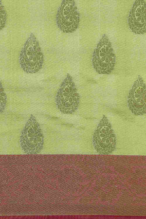 Green Art Silk Block Saree