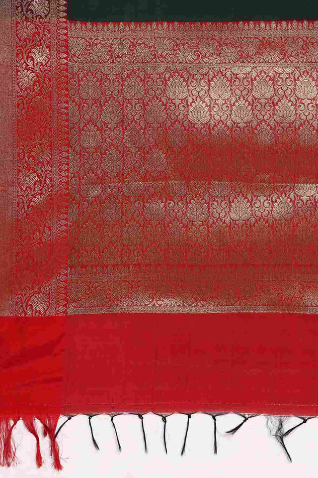 Green Art Silk Block Saree