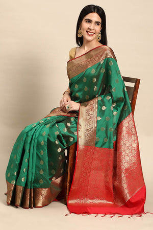Green Art Silk Indian Saree