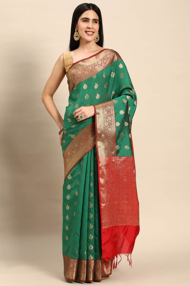 Green Art Silk Indian Saree