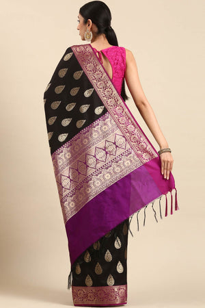Black Art Silk Indian Saree