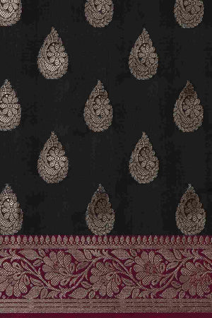 Black Art Silk Indian Saree