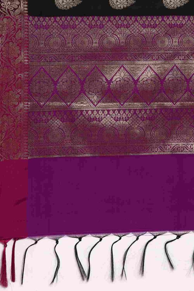 Black Art Silk Indian Saree