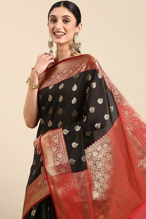 Black Art Silk Indian Saree