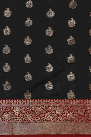 Black Art Silk Indian Saree