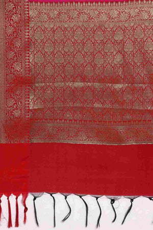 Pink Art Silk Block Saree