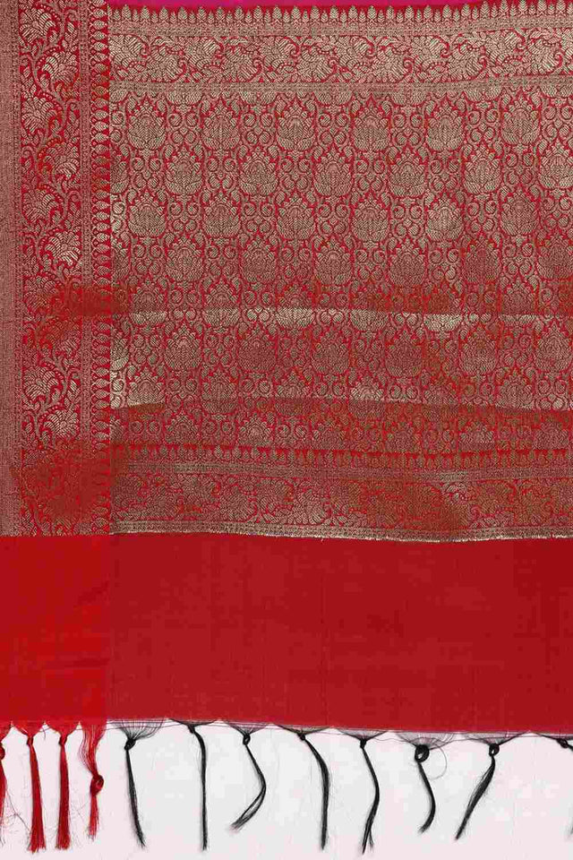 Pink Art Silk Block Saree