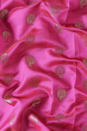 Pink Art Silk Block Saree