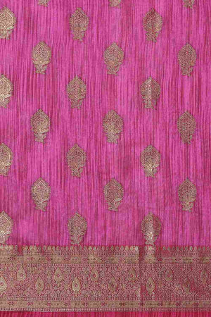 Purple Silk Blend Indian Saree