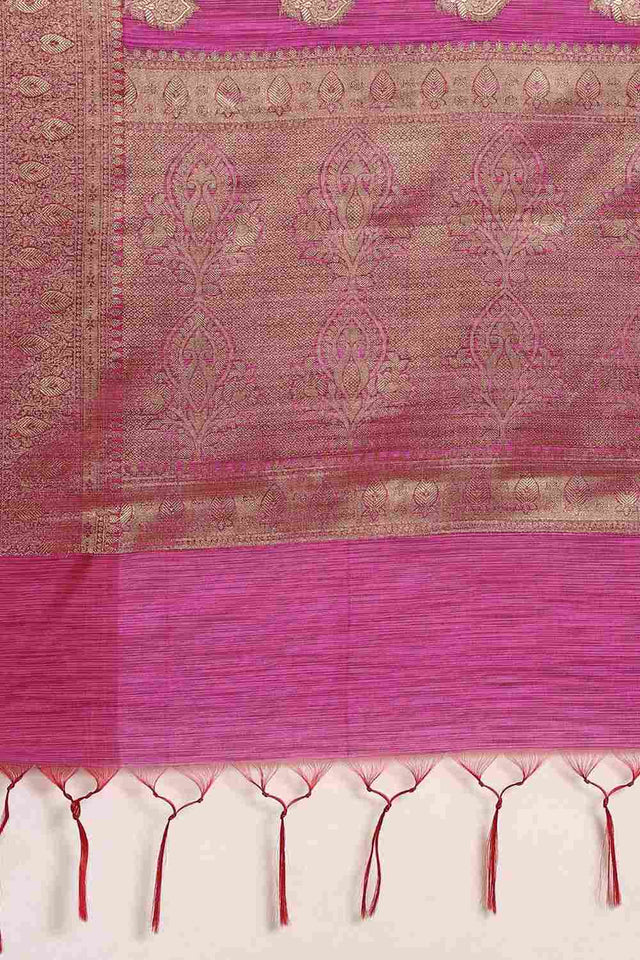 Purple Silk Blend Indian Saree