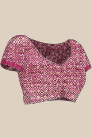 Purple Silk Blend Indian Saree