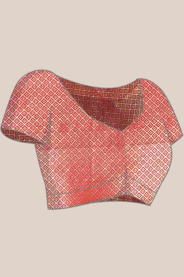 Purple Art Silk Block Saree