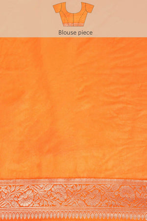 White Chiffon Block Saree