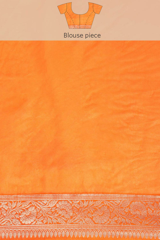 White Chiffon Block Saree