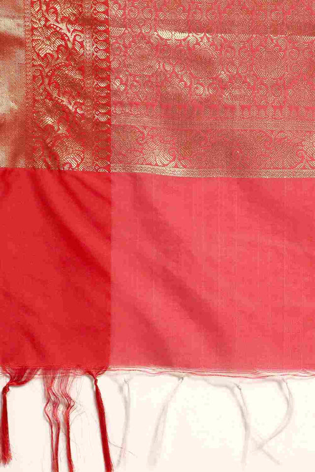 White Art Silk Block Saree