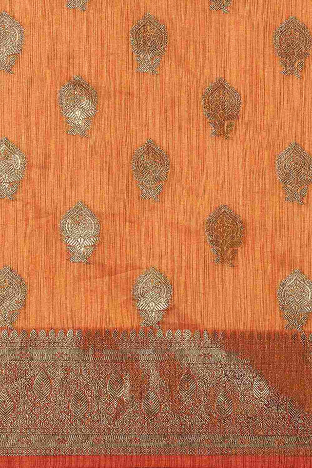 Yellow Silk Blend Indian Saree