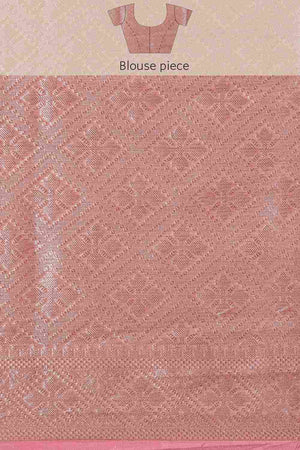 Peach Art Silk Block Saree