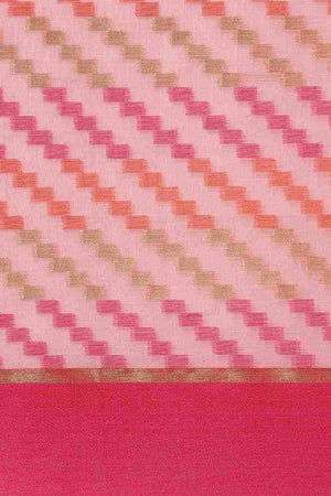 Pink Art Silk Block Saree