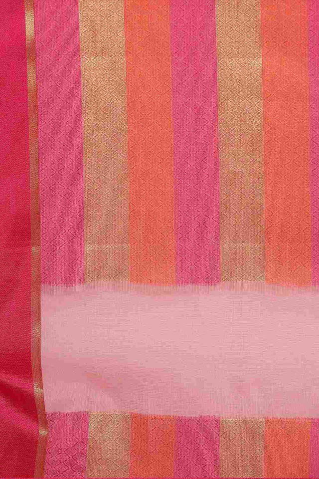 Pink Art Silk Block Saree