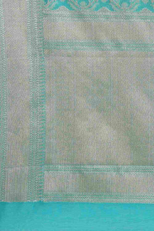 Blue Art Silk Block Saree