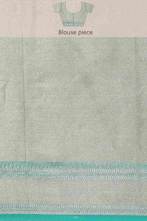 Blue Art Silk Block Saree