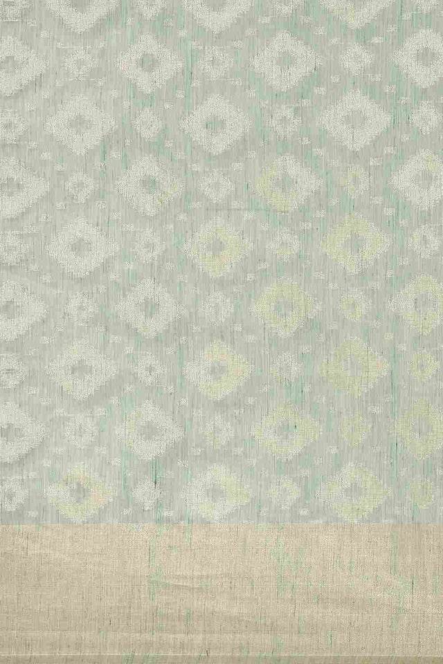 Green Art Silk Block Saree