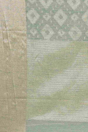 Green Art Silk Block Saree