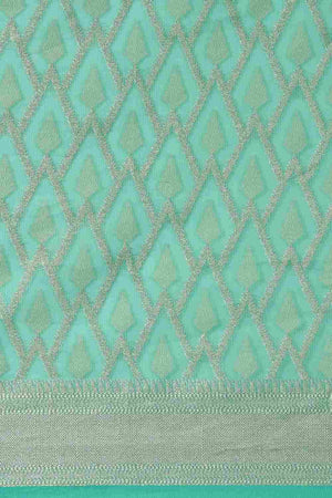 Green Art Silk Block Saree