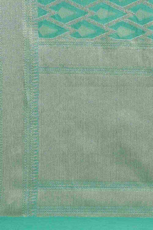 Green Art Silk Block Saree