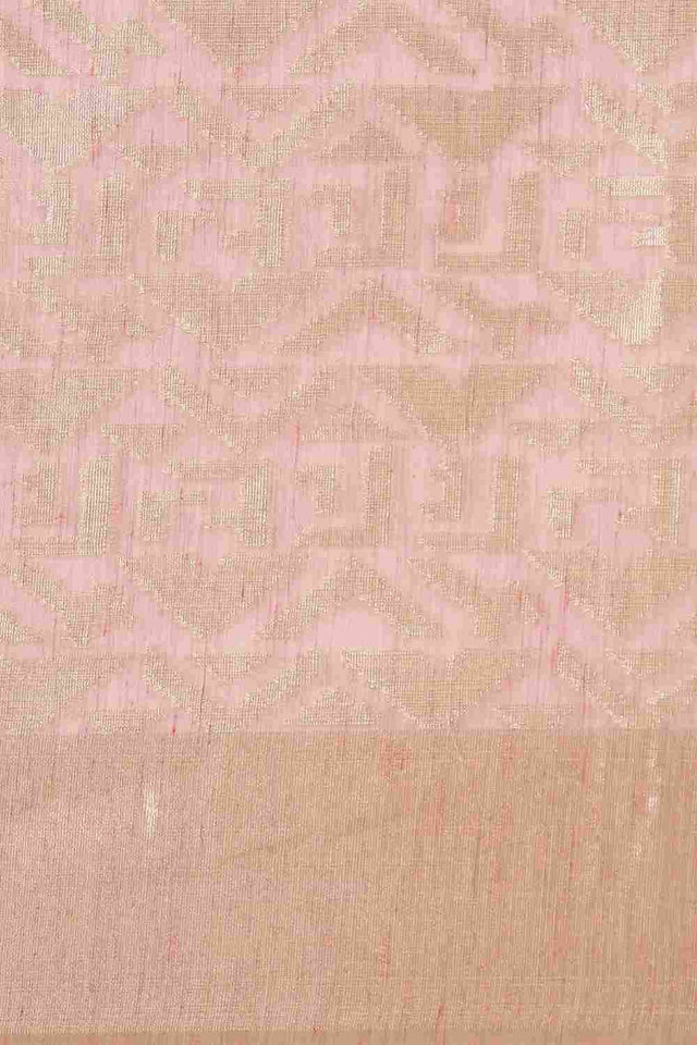 Pink Art Silk Block Saree