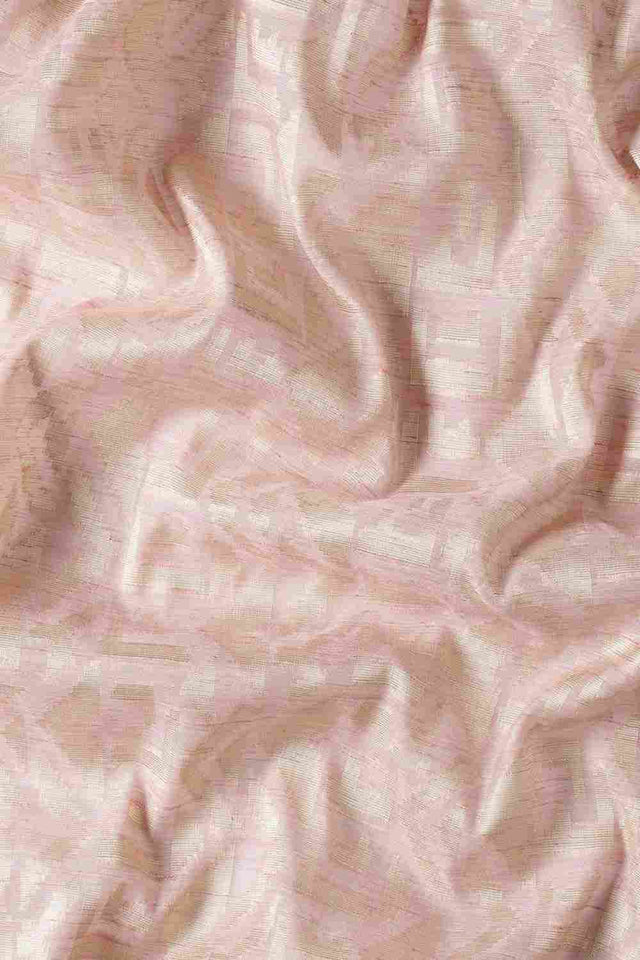 Pink Art Silk Block Saree