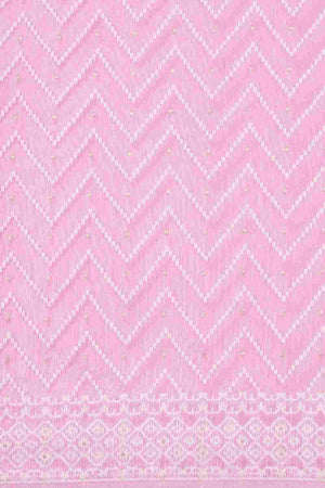 Purple Silk Blend Self-Design Saree