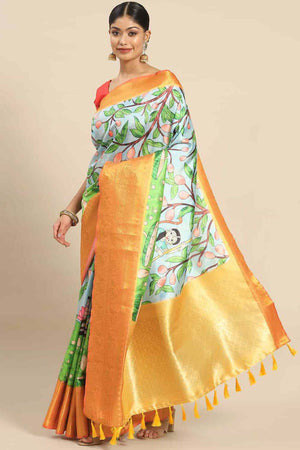 Blue Zari Art Silk Saree (SZ-DGPS3-SKB-1309)