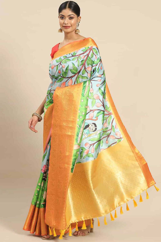 Blue Zari Art Silk Saree (SZ-DGPS3-SKB-1309)
