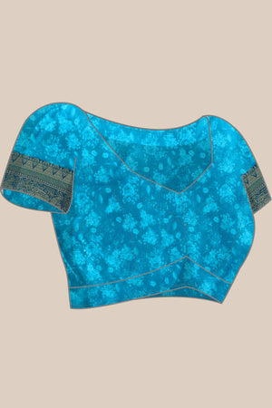 Light Pink Silk Printed Saree