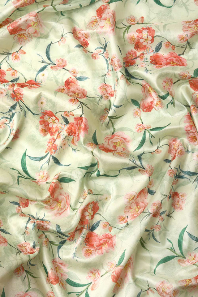 Green Silk Printed Saree